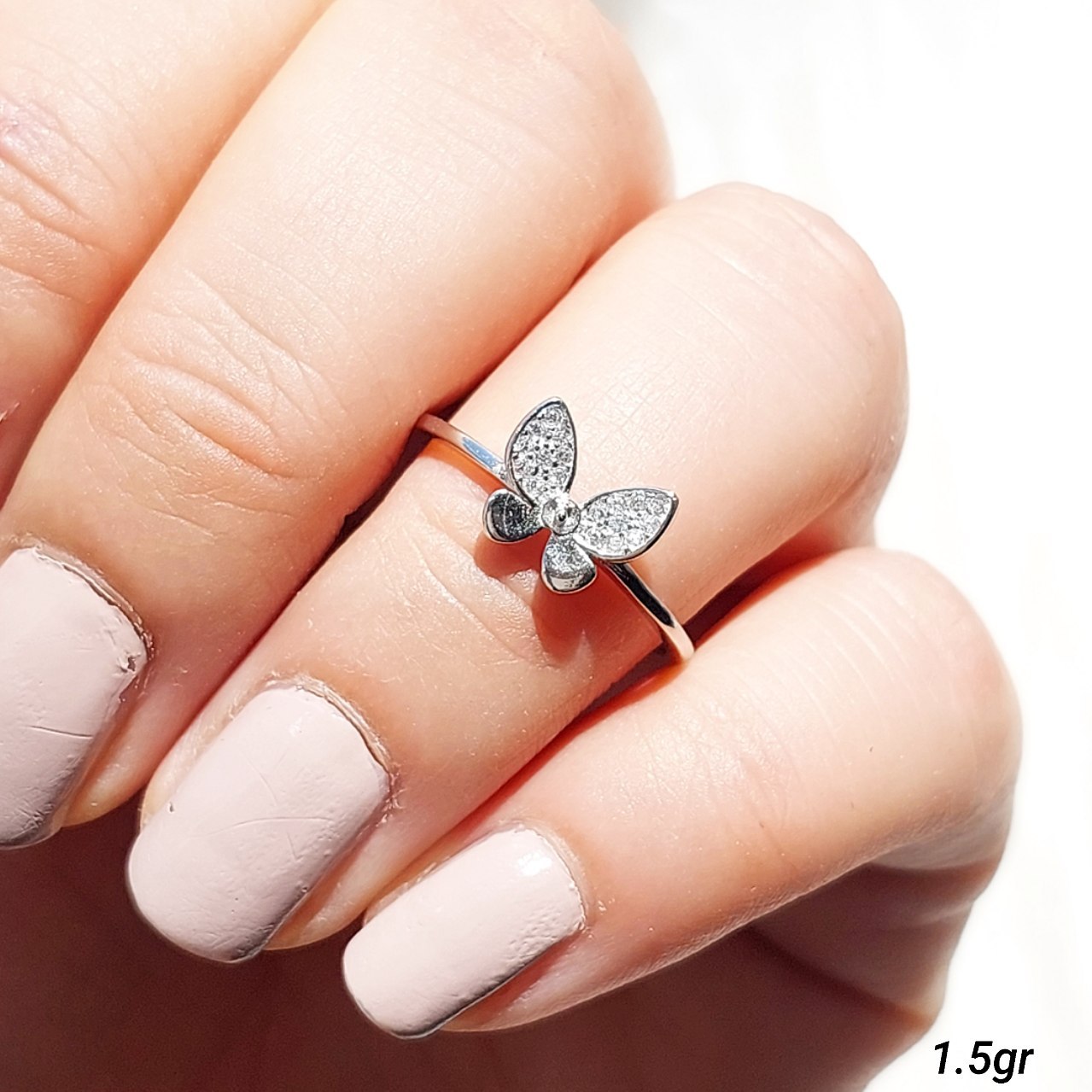 انگشتر نقره زنانه پروانه کد 10174