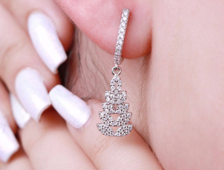 سرویس نقره جواهری زنانه کد 60281