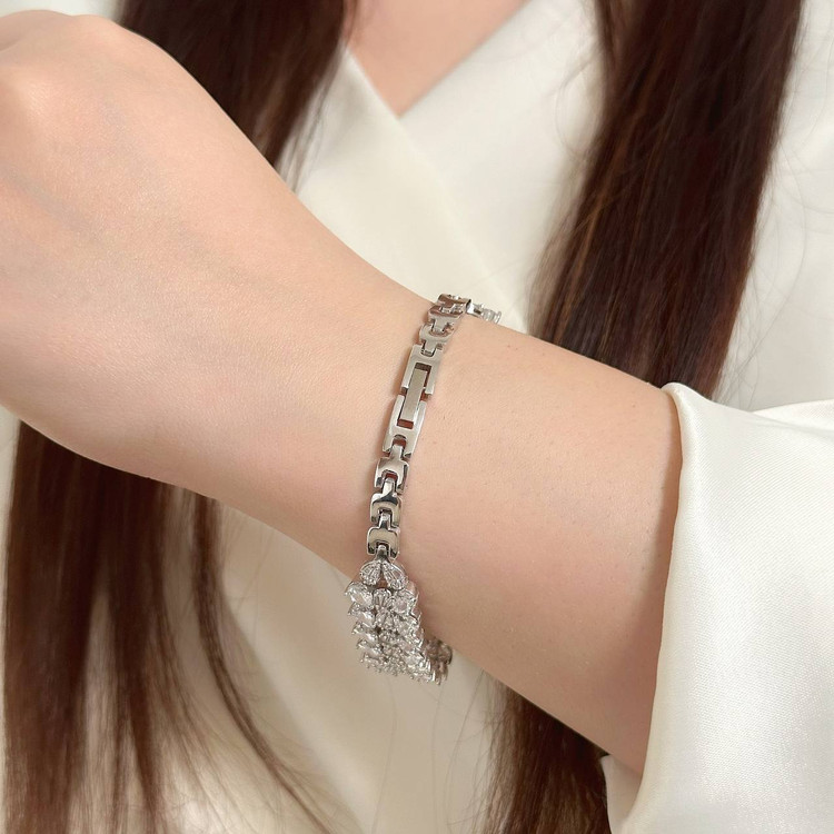 ساعت نقره جواهری زنانه کد 80281