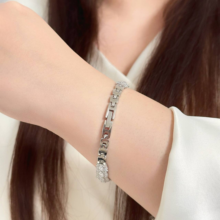 ساعت نقره جواهری زنانه کد 80283