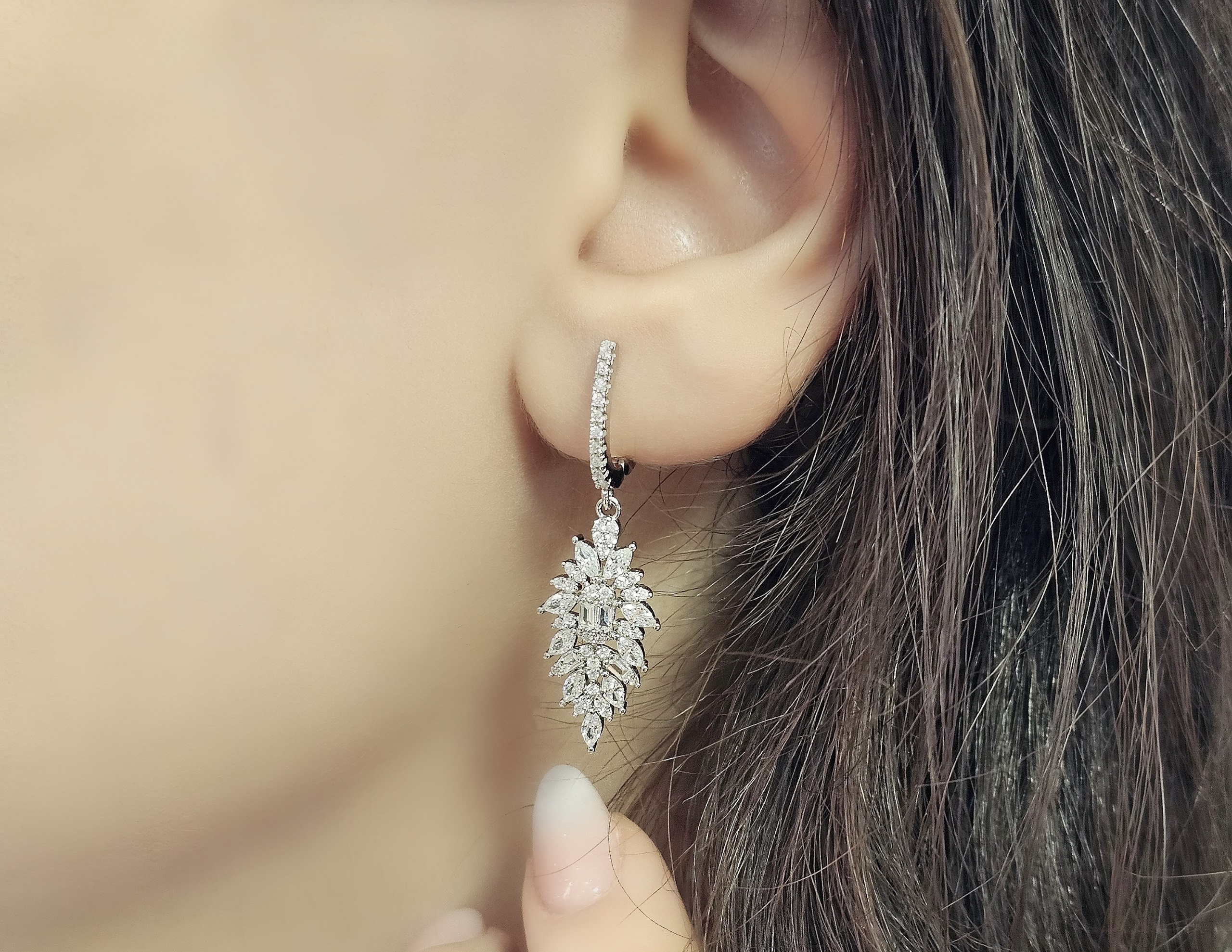 گوشواره نقره زنانه کد 0159