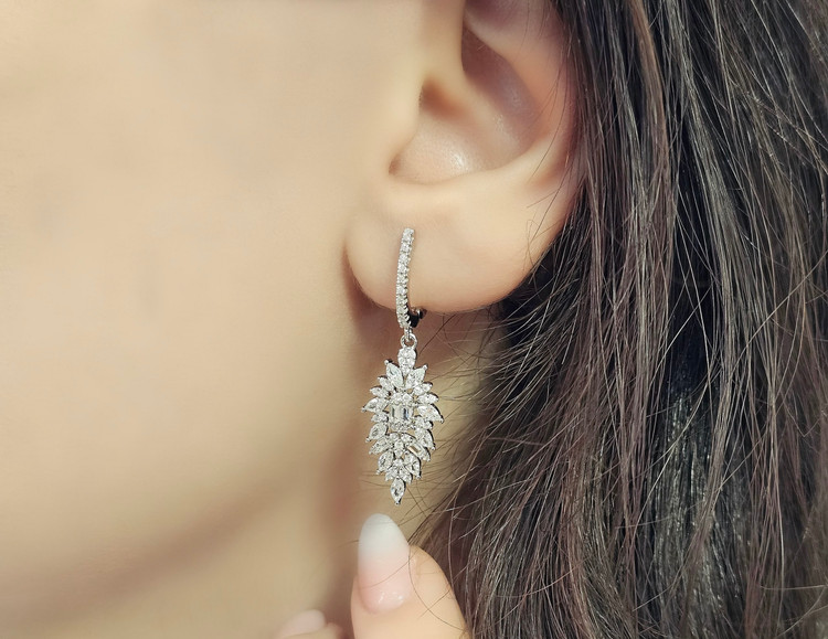 گوشواره نقره زنانه کد 0159