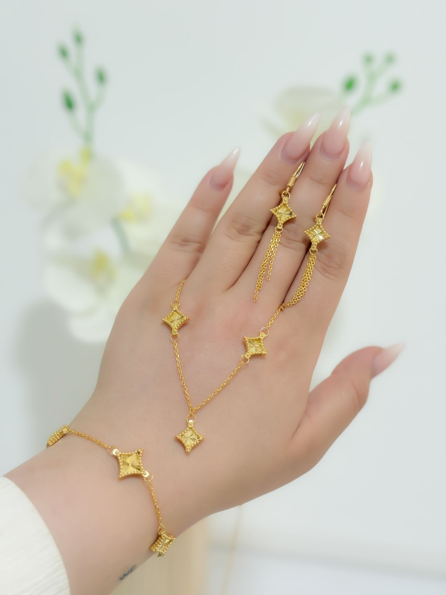 سرویس نقره روبرتو کویین تراش جواهری زنانه کد 60803