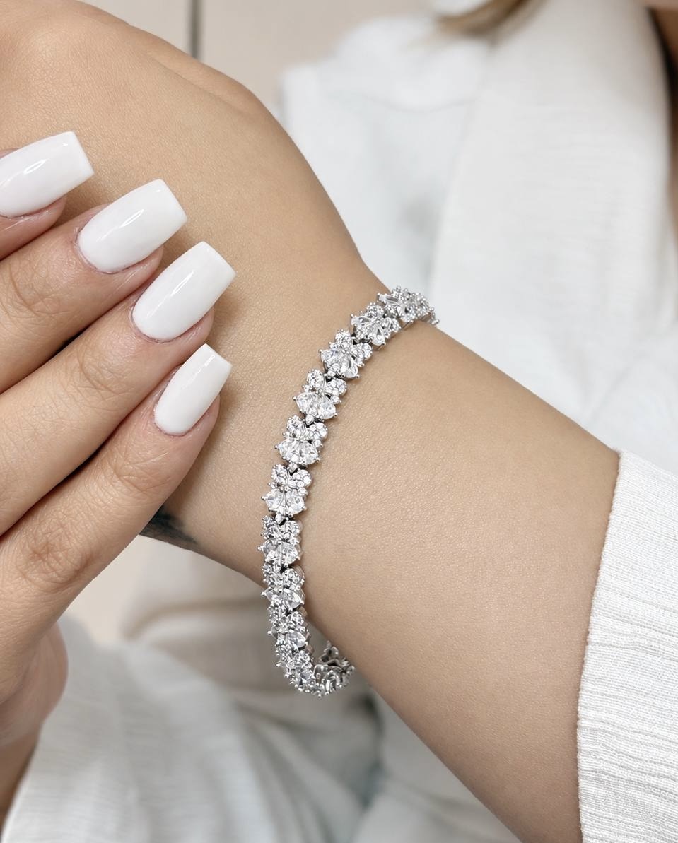 دستبند مجلل نقره زنانه کد 30759