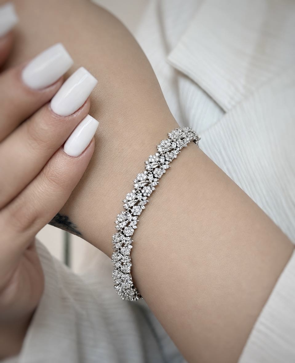 دستبند مجلل نقره زنانه کد 30771