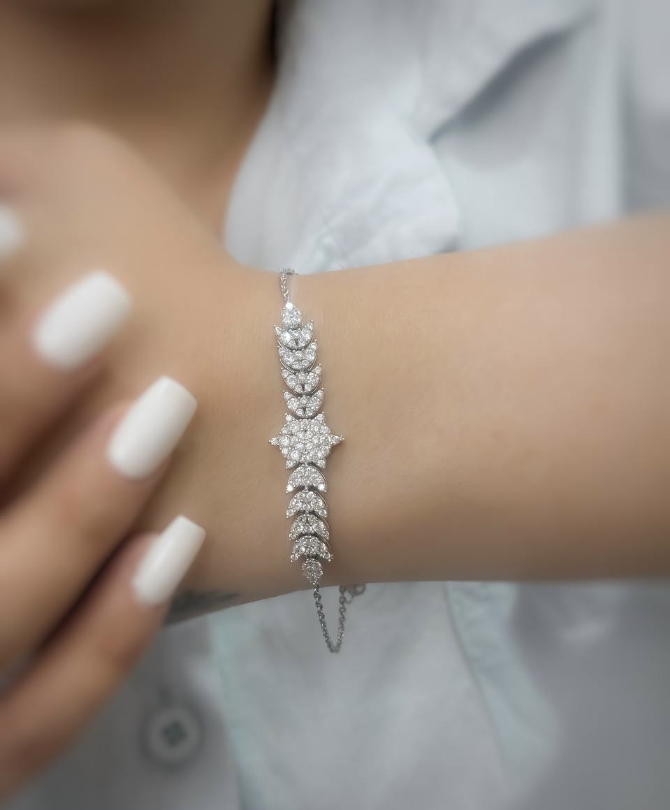 دستبند نقره زنانه کد 30775