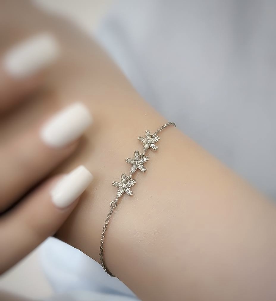 دستبند نقره زنانه کد 30783